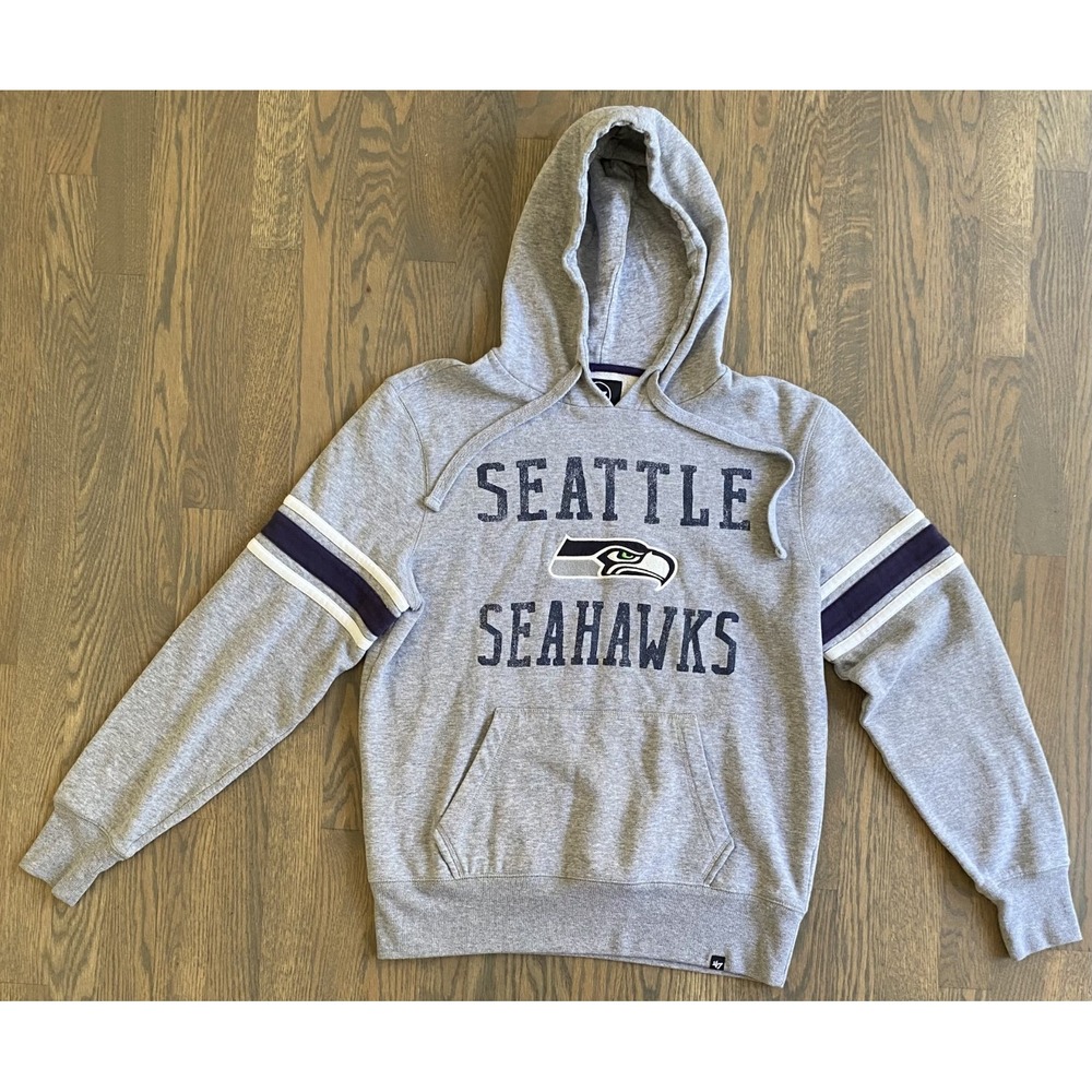 Seattle Seahawks 47 Brand NFL Football Hoodie Mens Size Small Pullover